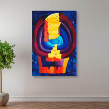 Retrato Moderno da Família Juntos Pintura Arte