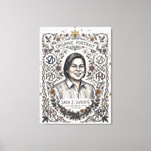 IMPRESSÃO EM TELA RETRATO ORGÂNICO DE SARA Z. DUTERTE