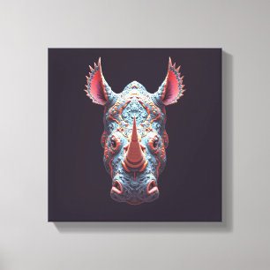 Impressão Em Tela Retrato Ornate Rhono - Máscara Espírito Psicodélic