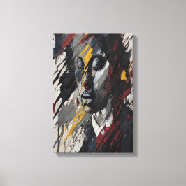 Impressão Em Tela Retrato Ousado de Arte Moderna Expressionista Abst