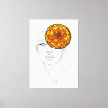 Retrato Personalizado da Flor de Nascimento de Out