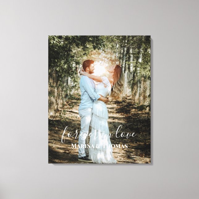 Impressão Em Tela Retrato personalizado de caligrafia moderna (Frente)