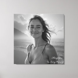 Impressão Em Tela Retrato Personalizado Dela – Presente de Foto Simp