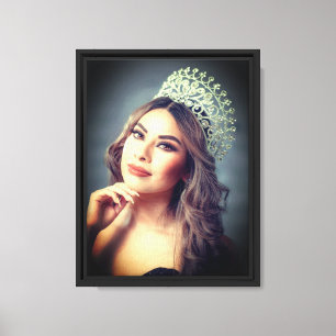 Impressão Em Tela Retrato Personalizado Pageant/Quinceanera 9x12