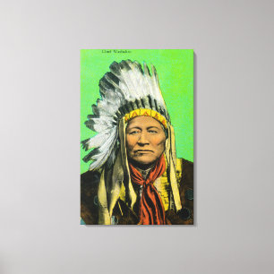 Impressão Em Tela Retrato principal de Washakie
