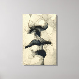 Impressão Em Tela Retrato Surrealista Moderno | Laço Fragmentado (de