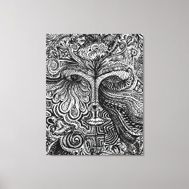 Impressão Em Tela Retrato Trippy