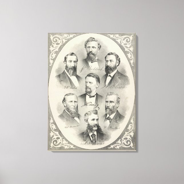 Impressão Em Tela Retratos litográficos do condado de Yolo (Frente)