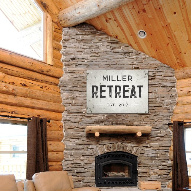 Impressão Em Tela Retretação de fazendeiros industriais modernos rus (Rustic Modern Industrial Farmhouse Retreat Stretched Canvas Wall Art)