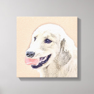 Impressão Em Tela Retriever ouro com pintura de cachorro de Tênis