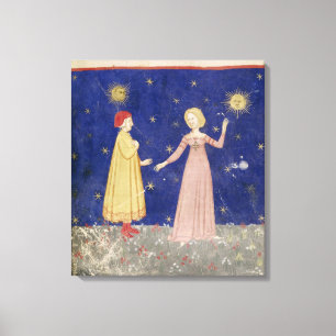 Impressão Em Tela Reunião de Dante e Beatrice