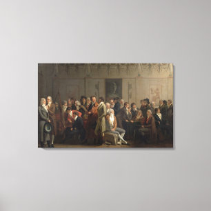 Impressão Em Tela Reunião dos artistas no estúdio de Isabey, 1798