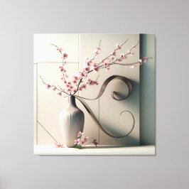 Impressão Em Tela Ribboned Sakura Composition