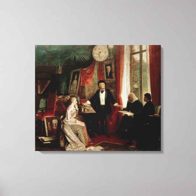 Impressão Em Tela Richard Wagner com Franz Liszt e Liszt (Frente)