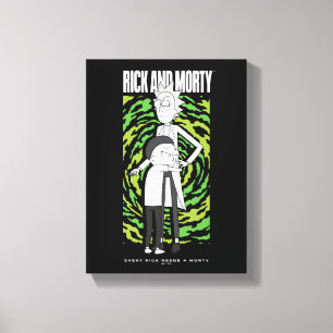 Impressão Em Tela RICK E MORTY™   Rick Morty Hugging