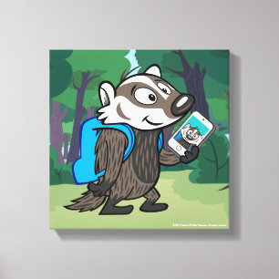 Impressão Em Tela Ricky Raccoon  Boomer Badger Selfie
