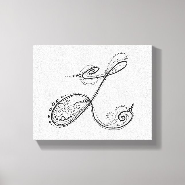 Impressão Em Tela Rico alfabético L (Frente)