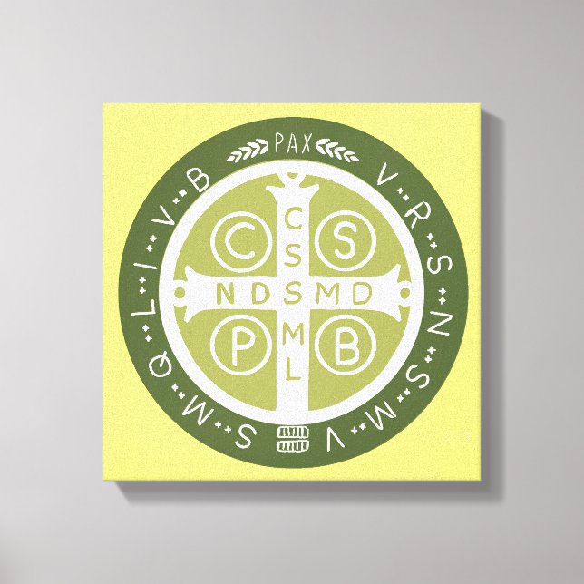 Impressão Em Tela Rico Benedictine Cross N.o 3 Verde (Frente)