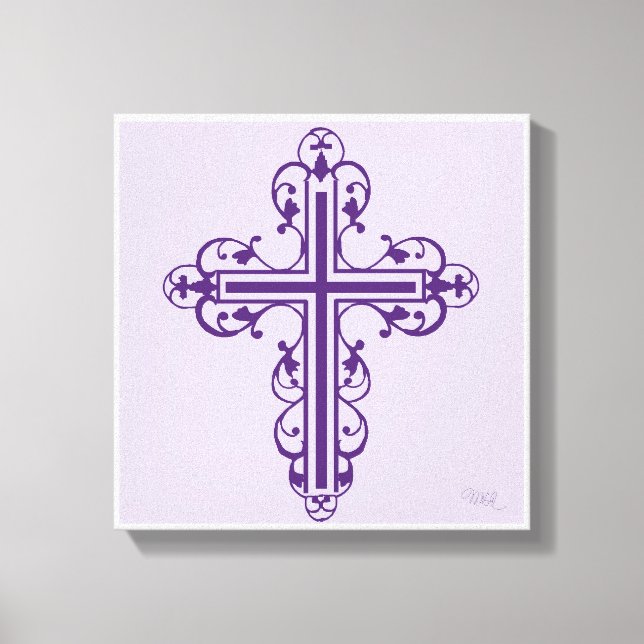 Impressão Em Tela Rico Cross N. º 7 Roxo (Frente)