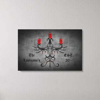 Impressão Em Tela Rico Gothic candelabra casamento estabelecido