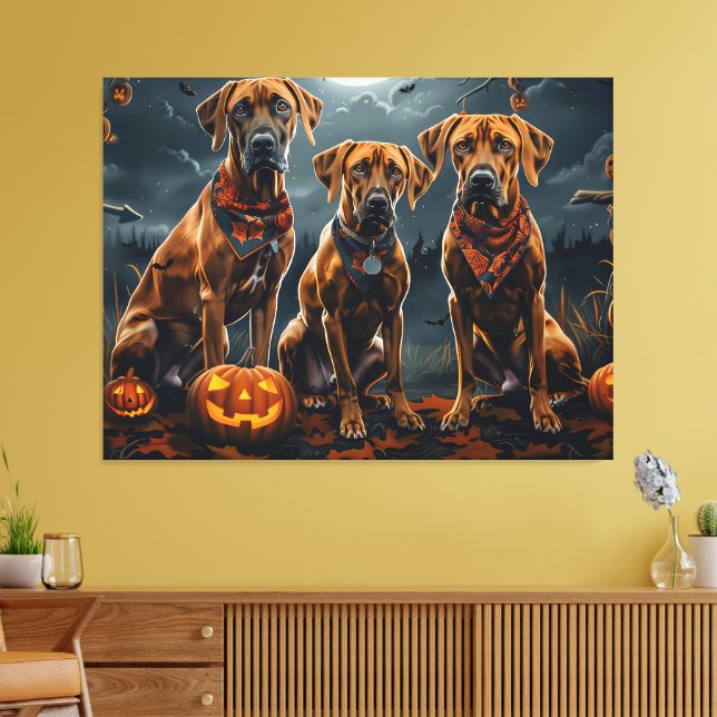 Impressão Em Tela Ridgeback Ridgeback Halloween Spooky (Insitu(Sala de estar))