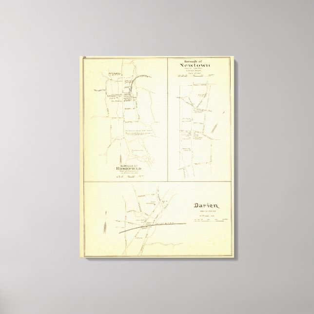 Impressão Em Tela Ridgefield, Newton, Darien (Frente)