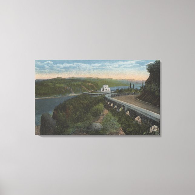 Impressão Em Tela Rio Columbia, Oregon - Casa do Vista (Frente)