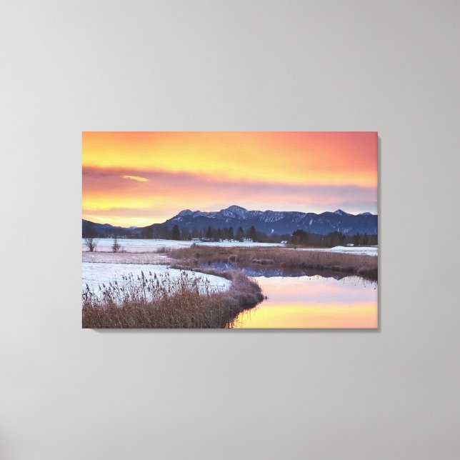 Impressão Em Tela Rio congelado com neve (Frente)