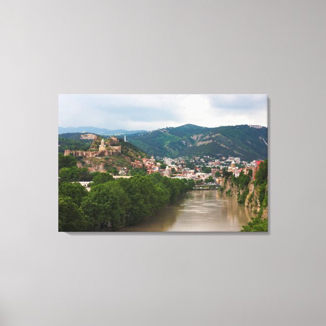 Impressão Em Tela Rio Mt'k'vari Fluindo, Tbilisi (Frente)