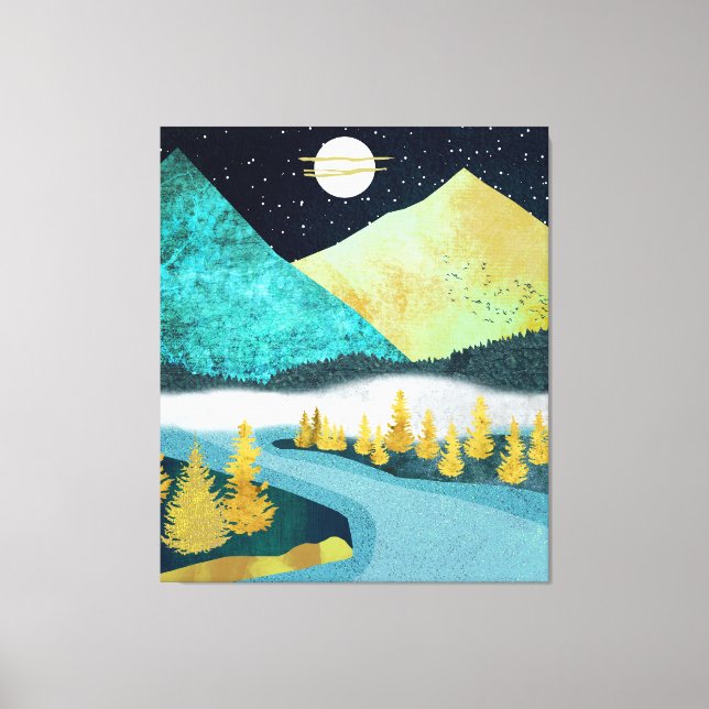 Impressão Em Tela Rio ouro (Frente)