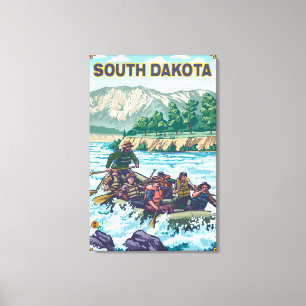 Impressão Em Tela Rio RaftingSouth Dakota