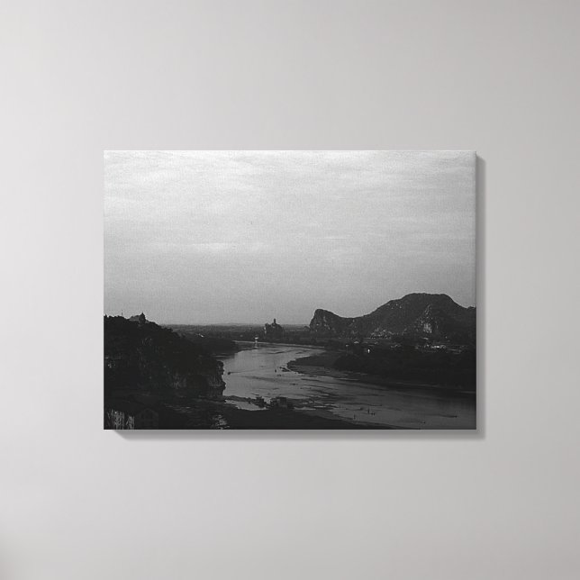 Impressão Em Tela Rio Vintage China Guilin Lijiang (Frente)