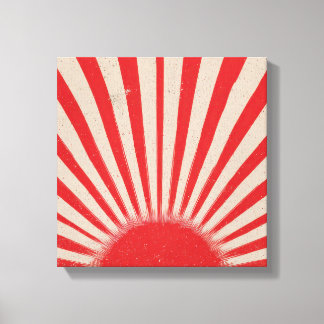 Impressão Em Tela Rising Sun Background – Retro Vintage Rays