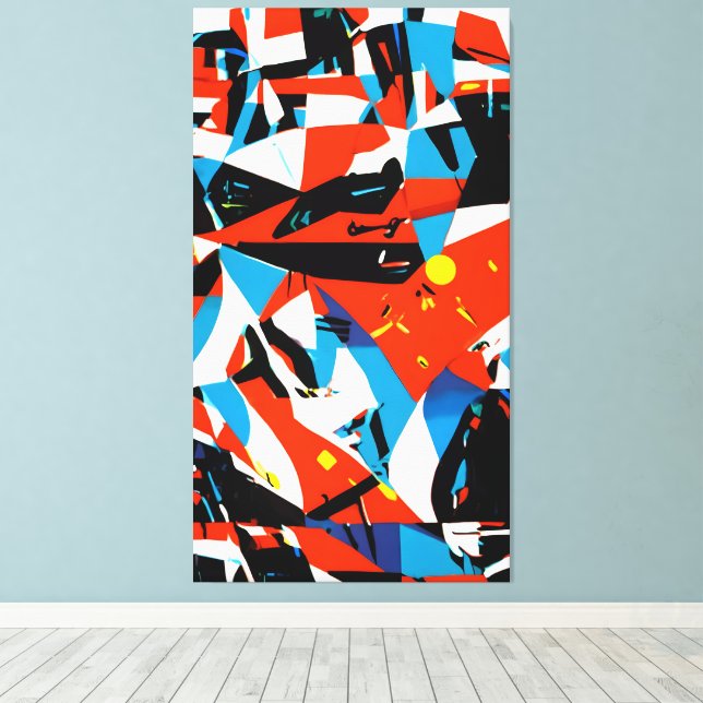 Impressão Em Tela Ritmo abstrato (Insitu(piso de madeira))