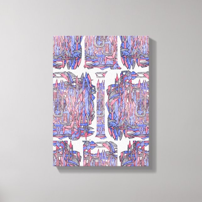 Impressão Em Tela Ritmo do Profundo: Expressão Abstrata (Frente)