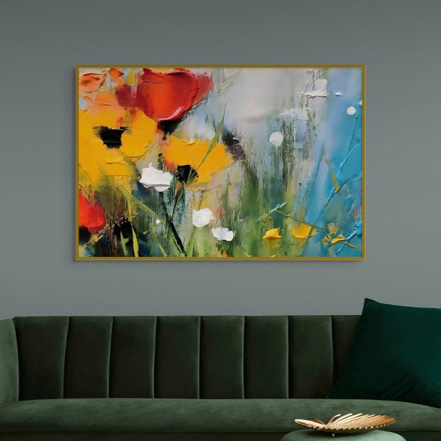 Impressão Em Tela Riverside – Prado Abstrato Expressivo (Riverside – Expressive Abstract Meadow)