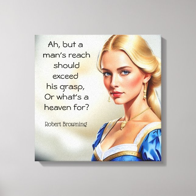 Impressão Em Tela Robert Browning ou para que é um céu (Frente)