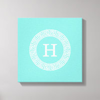 Robin Egg Whats Grego Key Rnd XL Frame Init Monogr