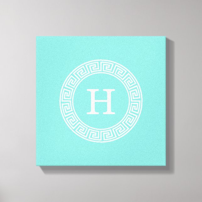 Impressão Em Tela Robin Egg Whats Grego Key Rnd XL Frame Init Monogr (Frente)