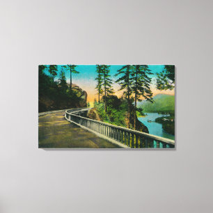 Impressão Em Tela Rocha dentária no rio Columbia, OR