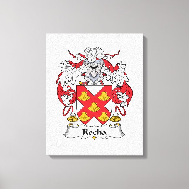 Impressão Em Tela Rocha Family Crest (Frente)