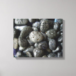 Impressão Em Tela Rochas pintados mão de Boho por Julie Ann