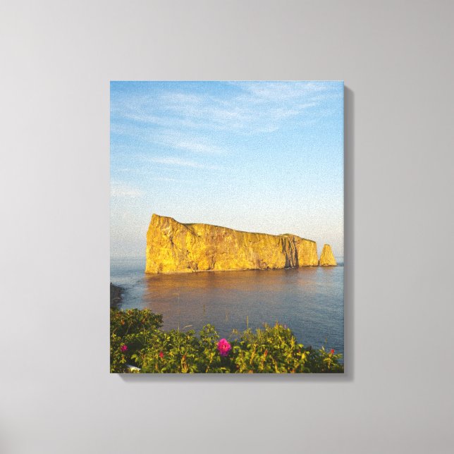 Impressão Em Tela Rocher Perce (Perce Rock), Quebec, Canadá. (Frente)