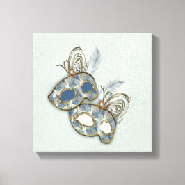 Impressão Em Tela Rococo Rich Pattern design com máscaras