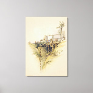 Impressão Em Tela Roda d'água persa, usada na captação de água de