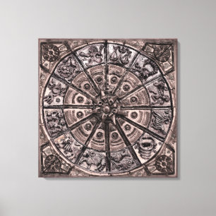 Impressão Em Tela Roda Zodiac
