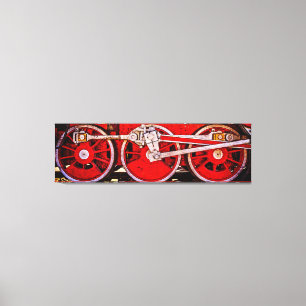 Impressão Em Tela Rodas do Comboio a Vintage