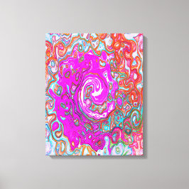 Impressão Em Tela Rodovalho Abstrato da Groovy Roxo e Laranja