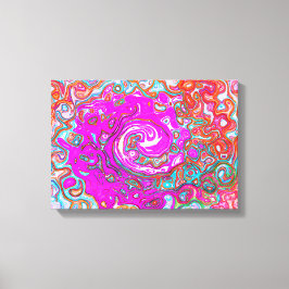 Impressão Em Tela Rodovalho Abstrato da Groovy Roxo e Laranja