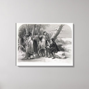 Impressão Em Tela Roger Williams protegido pelo Narragansetts